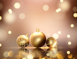 クリスマスの輝くオーナメント