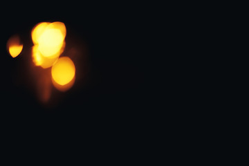 Defocused gold abstract christmas background. Bokeh. a little bit in corner