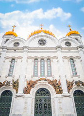 Moscow, Russia - July 25, 2018: Cathedral of Christ the Saviour landmark of Moscow