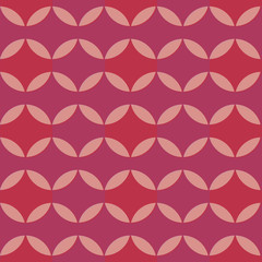 Sophisticated retro circles seamless vector pattern in red and violet. Trendy tonal design lends a chic style to home decor, textiles, fashion, wall coverings, invitations and graphic design projects.