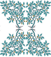 Oak tree pattern in medieval style