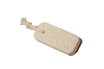 Stone bath scrub on a white background.