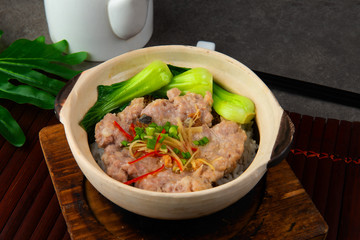 claypot pork rice ,chinese foods