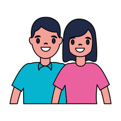 man and woman character cartoon