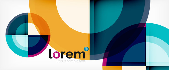 Obraz premium Circle abstract background, geometric modern design template