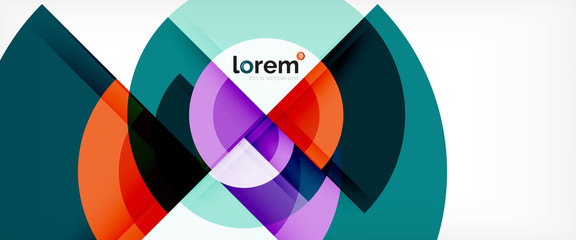 Obraz premium Circle abstract background, geometric modern design template