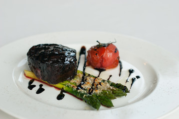 steak with vegetables