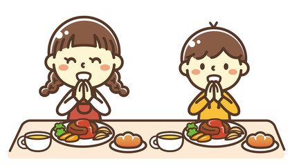 ハンバーグを食べる子供