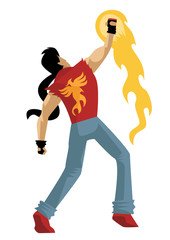 powerful uppercut punch character