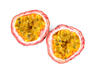 Passion fruit. Half isolated on white background