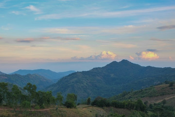 Mountain view in nature is a place to relax and enhance life.