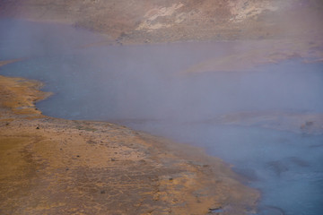An abstract landscape of a geothermal area in Iceland