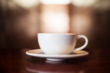 coffee cup in vintage tone.