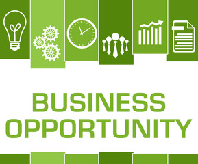 Business Opportunity Green Stripes Symbols 