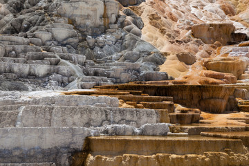Mammoth hot springs in Yellowstone National Park, USA