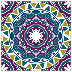 Ornamental ethnic pattern. For fashion design, shawl, textile, bandanna, print, invitation card. Vector illustration