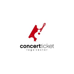 ticket concert logo vector