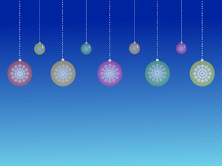 Blue background with snowflakes for Christmas season