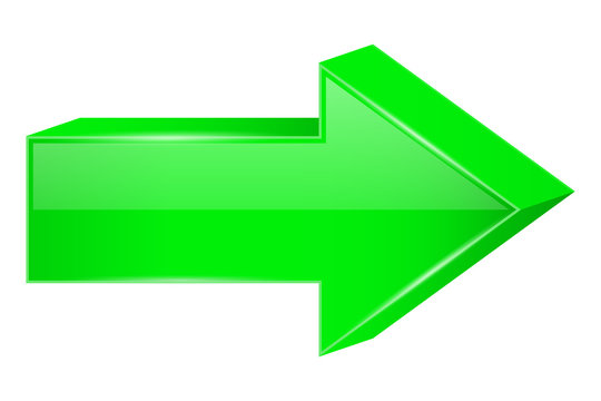 Green arrow. 3d Next icon