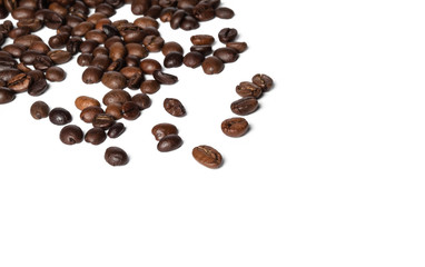 Naklejka premium coffee beans isolated on white background