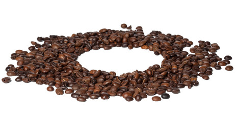 coffee beans isolated on white background