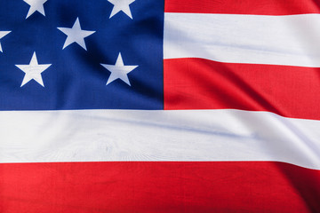 Beautifully waving star and striped American flag