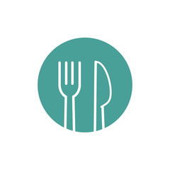 Fork and knife icon vector