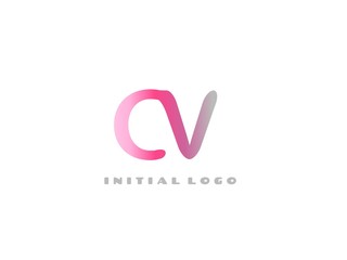 CV Initial Logo for your startup venture