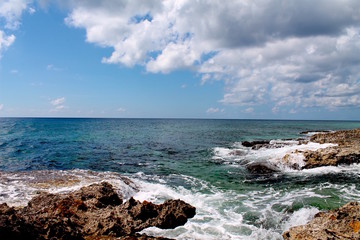 Seascape off Grand Cayman Island in the Caribbean
