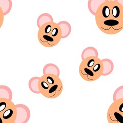 pattern background with mouse smile isolated on white 