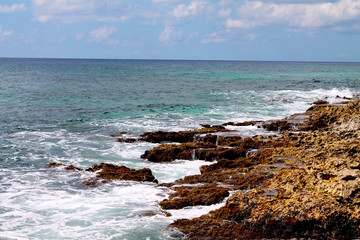 Seascape off Grand Cayman Island in the Caribbean