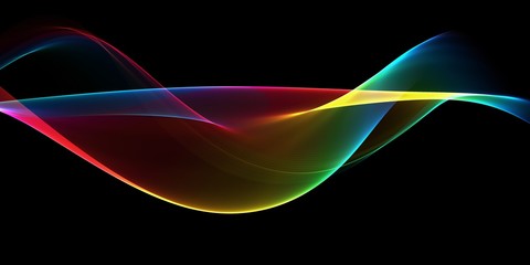 Abstract rainbow light wave futuristic background