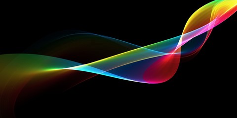 Abstract rainbow light wave futuristic background
