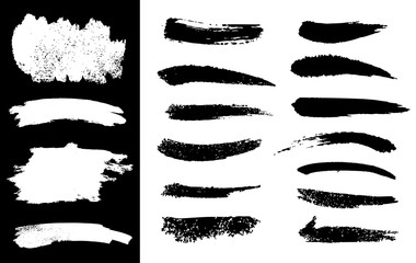 Grunge brush stroke background vector collection