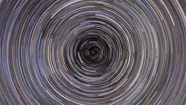 Star Trails Forming Center Screen Polaris Spin