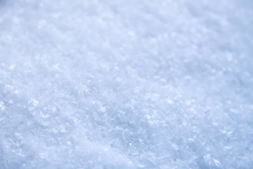 White fluffy artificial snow surface.