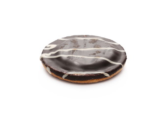 Chocolate cookie, biscuit isolated on white background