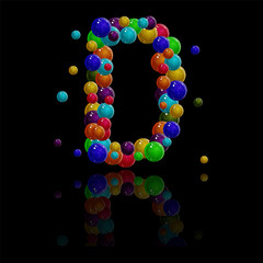 Letter D. Alphabet. Vector.