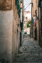 narrow street in old town