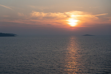 sunset over the sea