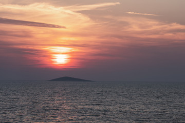 sunset over sea