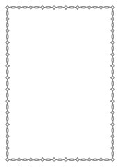 Einfacher Rahmen mit antik muster für Fotos oder Briefe auf einem isolierten weißen Hintergrund.