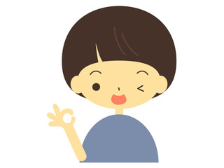 OKポーズの男の子のアイコン