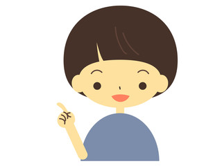 指さし男の子のアイコン