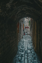 narrow street in old town
