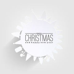 christmas card with paper background