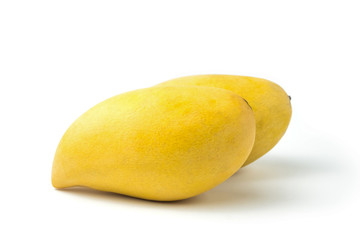 Mango ripe fresh fruit. Isolated on a white background and clipping path.