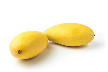 Mango ripe fresh fruit. Isolated on a white background and clipping path.