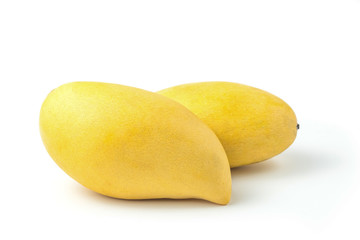 Mango ripe fresh fruit. Isolated on a white background and clipping path.