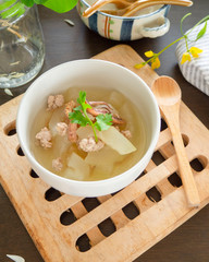 Winter melon Soup,Asian Food,Homemade food,Soup,Dieting/OLYMPUS DIGITAL CAMERA